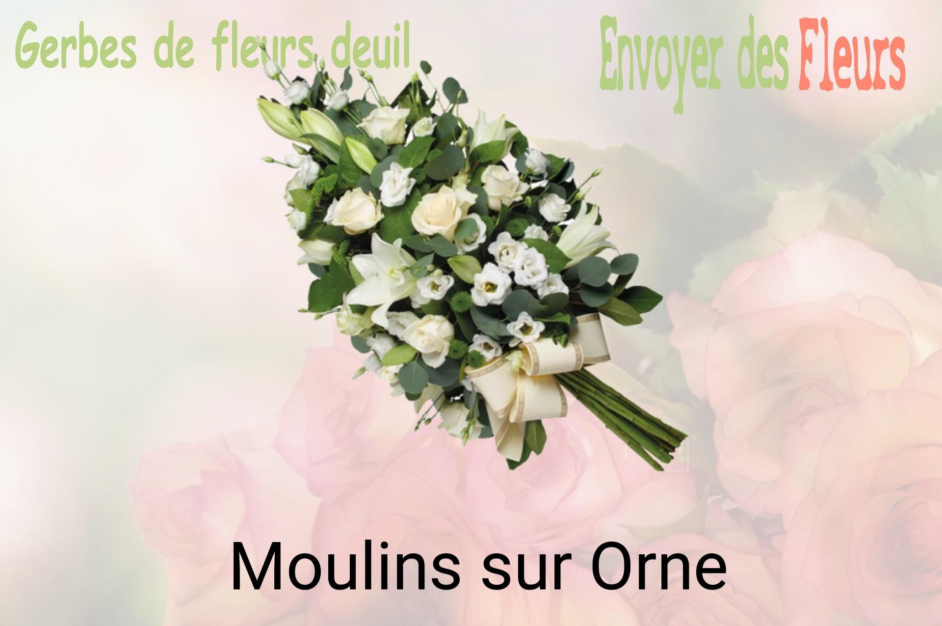 Gerbe de fleurs de deuil livrée à Moulins-sur-Orne